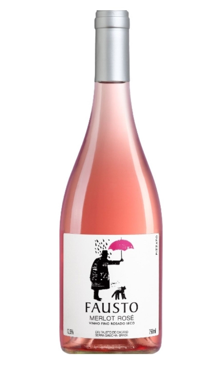 Vinho Pizzato Rosé Seco Brasil Fausto Merlot 750ml