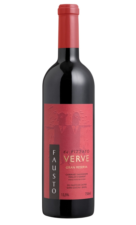 Vinho Pizzato Tinto Seco Brasil Fausto Verve Gran Reserva Cabernet Sauvignon, Merlot, Tannat 750ml