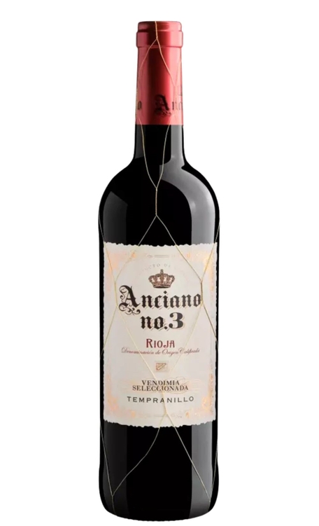 Vinho Anciano Wine Tinto Seco Espanha 3 Anos Crianza Tempranillo 750ml